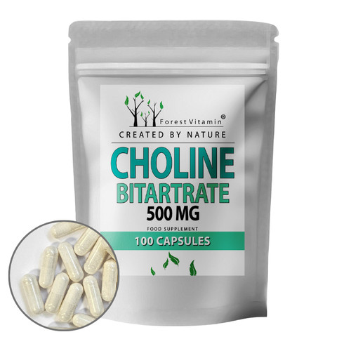 Cholin bitartrat 500mg - bitartrat, 100